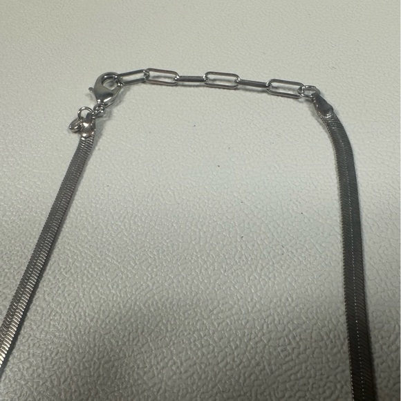 Nordstrom Herringbone Chain Rhodium Necklace - Picture 8 of 10